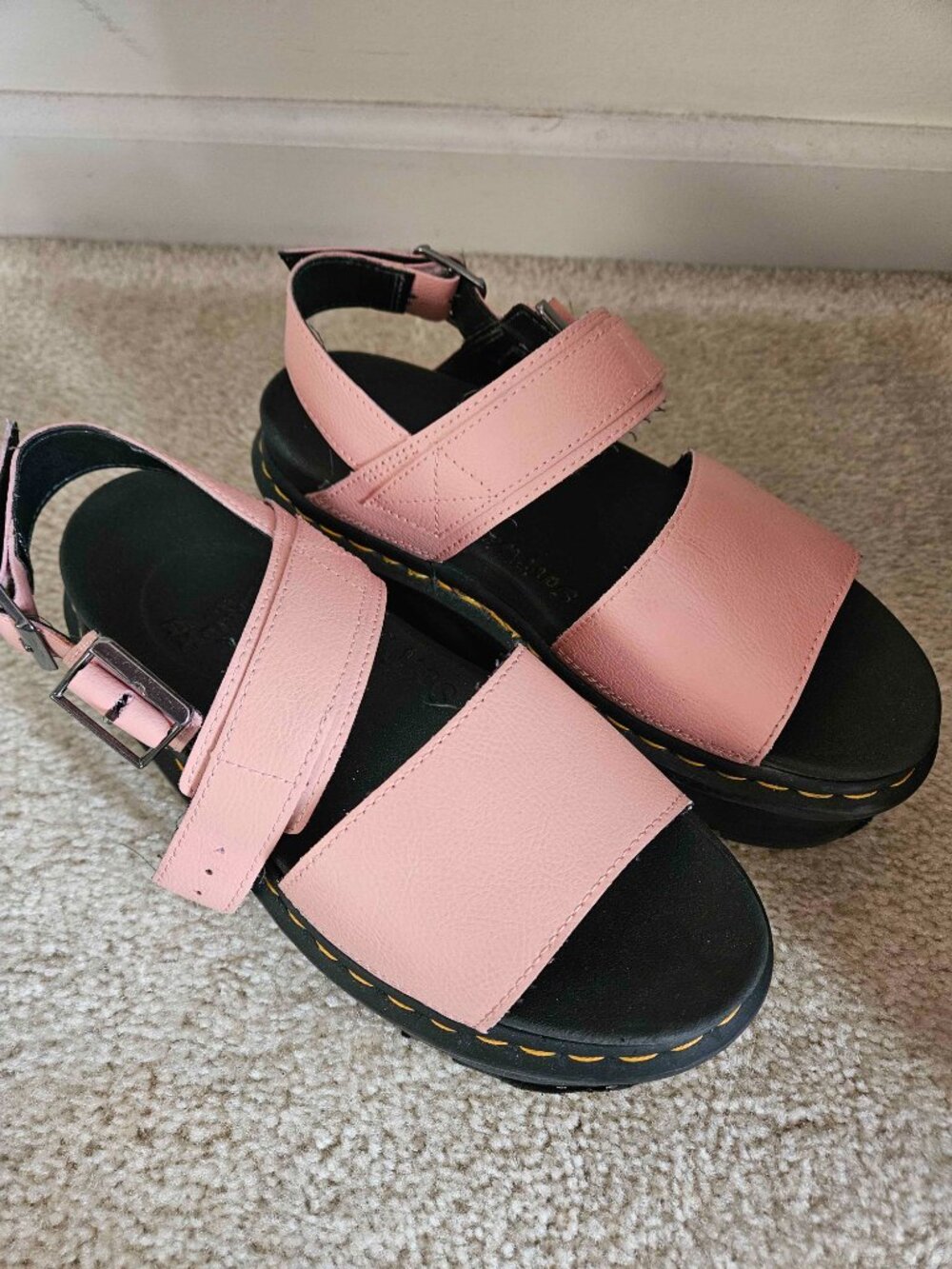 Dr. Martens, Doc Martens | Women's Voss Quad Platform Sandal Pink | W8 - Picture 2 of 6